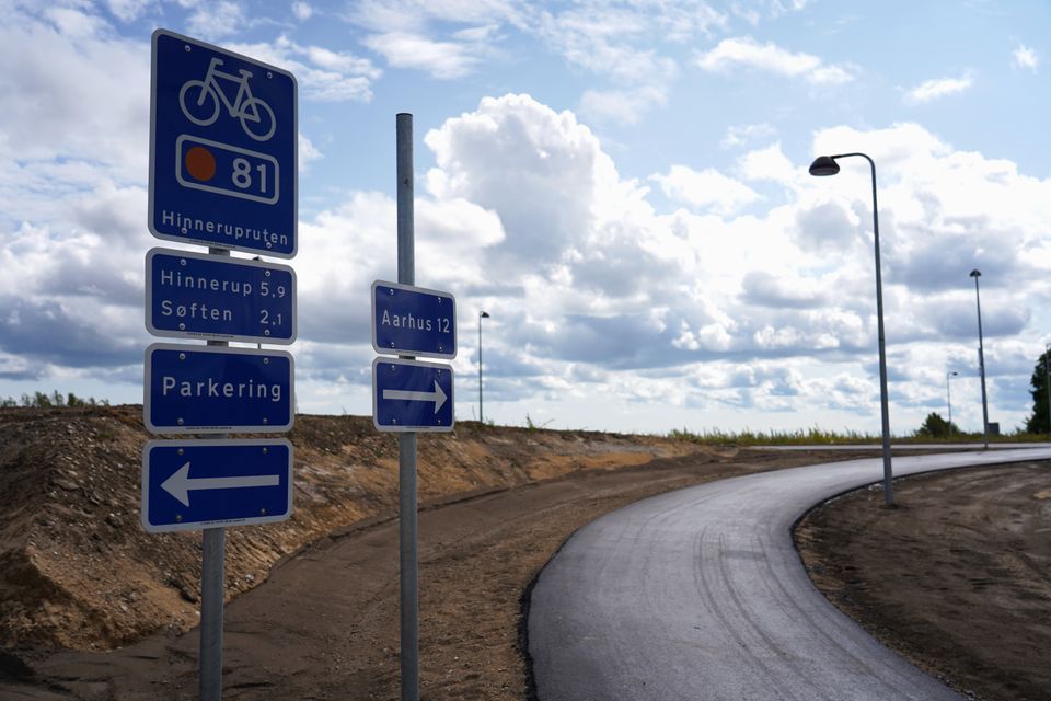 Ny cykelrute mellem Søften og Aarhus er åbnet gennem stort motorvejskryds